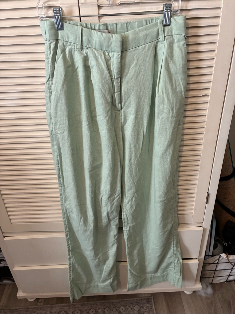 Abercrombie & Fitch Light Mint Green Wide-Leg Trousers